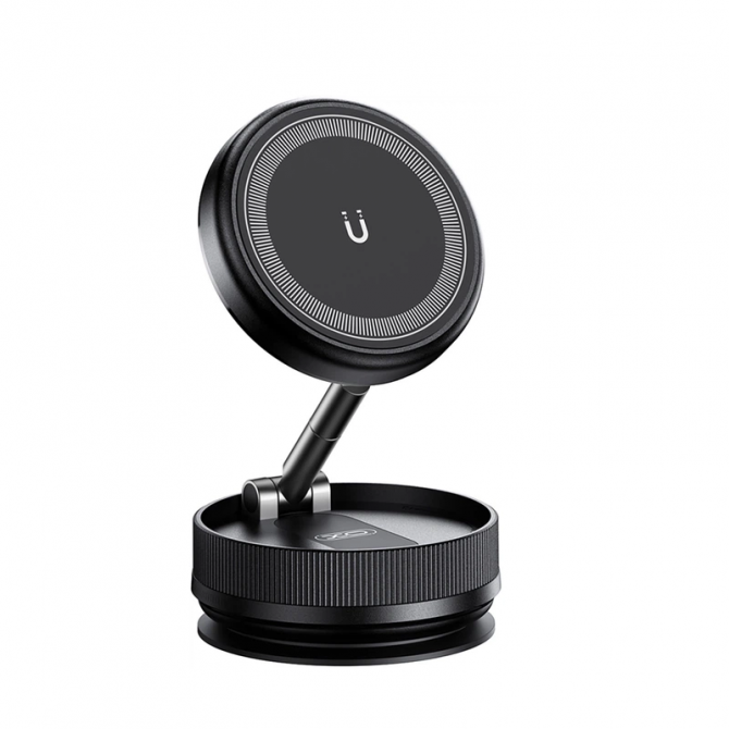 Автотримач XO C196 Magnetic with vacuum cap Black-1
