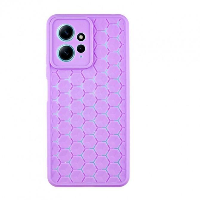 Чехол TPU Honeycomb для Xiaomi Redmi Note 12 4G Сиреневый