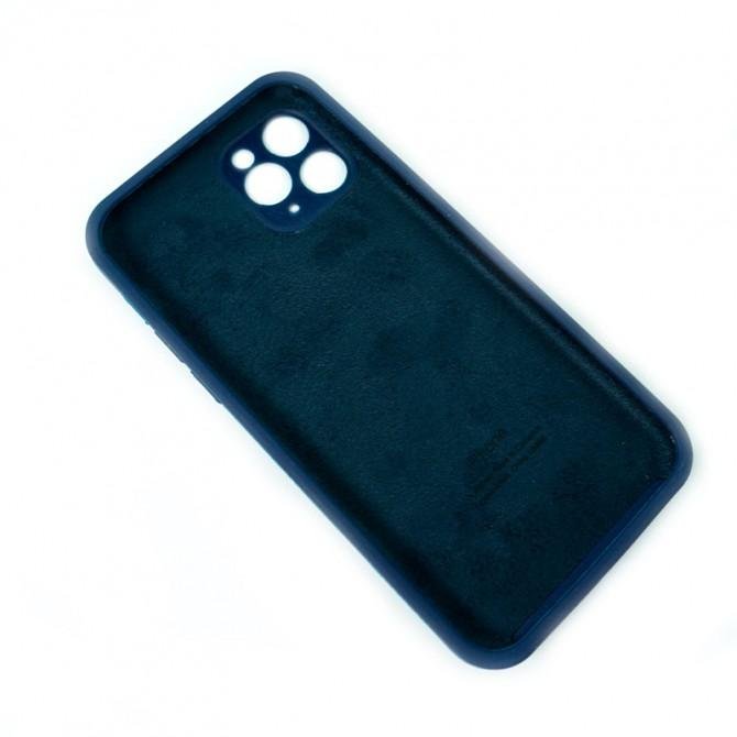 Оригинальный силиконовый чехол для iPhone 11 Pro Сапфировый FULL (SQUARE SHAPE)-2