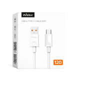 Кабель USB WALKER C870 USB to Type-C 6A_120W 1m white