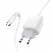 Сетевое зарядное устройство 1USB Hoco C72Q QC3.0 White + USB cable Type-C (2.1A) Сетевое зарядное устройство 1USB Hoco C72Q QC3.0 White + USB cable Type-C (2.1A)