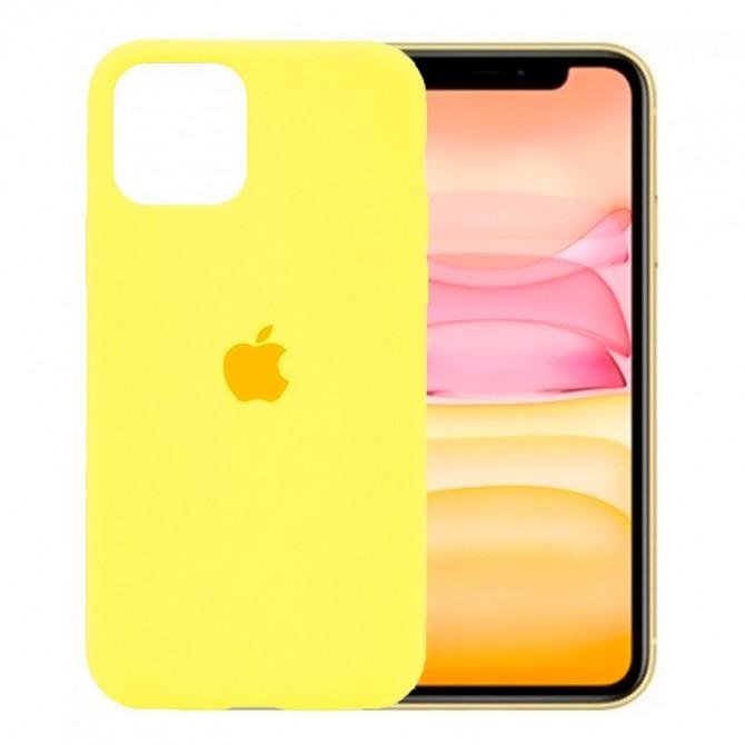 Оригинальный силиконовый чехол для iPhone 11 Pro Желтый FULL-1