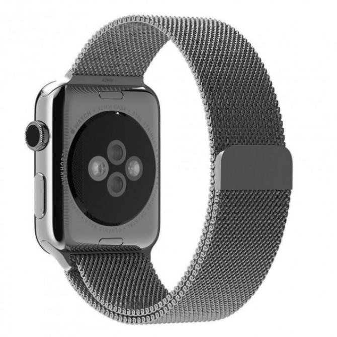 Ремінець для Apple Watch 42/44mm Steel Milanese Loop Space Grey-1