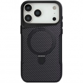 Чехол TPU+PC Metal Buttons with MagSafe Carbon Ring для Apple iPhone 17 Pro (6.3