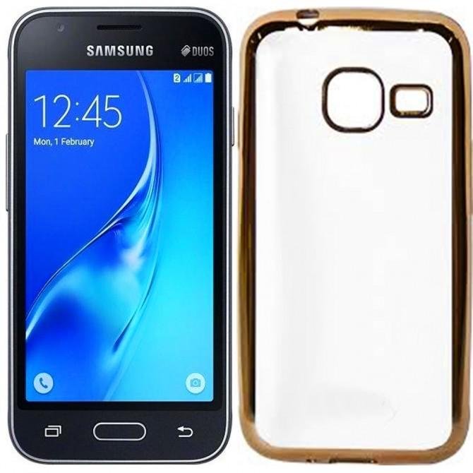 Чехол Electroplating TPU case для Samsung J1 mini/J105 gold