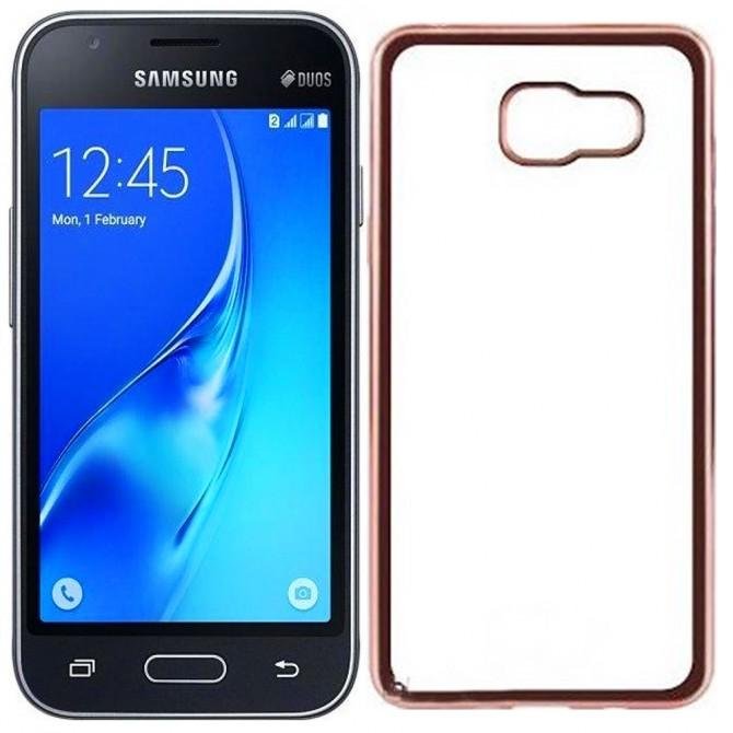 Чехол Electroplating TPU case для Samsung J1 mini/J105 pink