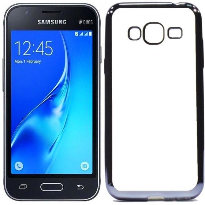 Чохол Electroplating TPU case для Samsung J1ACE/J110 Чорний