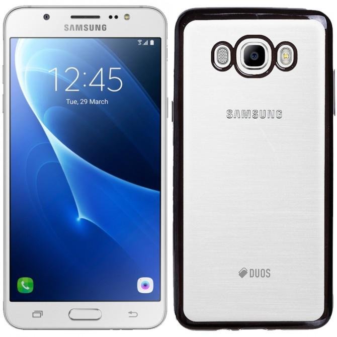Чехол Electroplating TPU case для Samsung J7 Чёрный