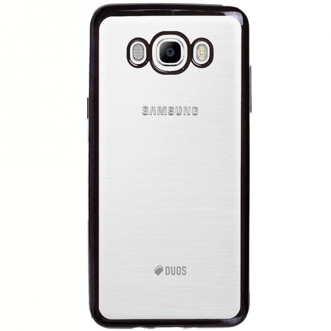 Чехол Electroplating TPU case для Samsung J7 Чёрный-1