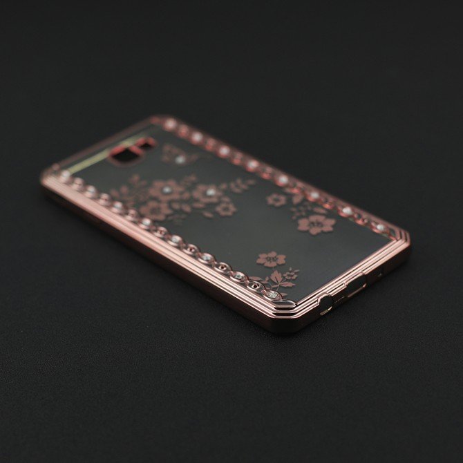 Чохол Joyroom Beauti Diamond Case для Samsung J7 Prime Рожевий Flours-2