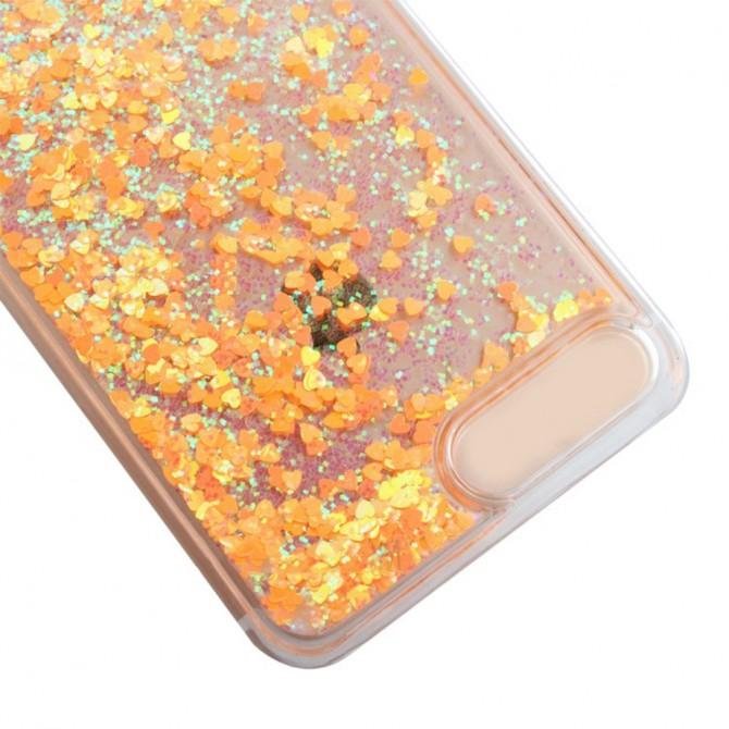 Чохол Liquid mobile Glitter Series 3 для iPhone 7/8 Помаранчевий-1