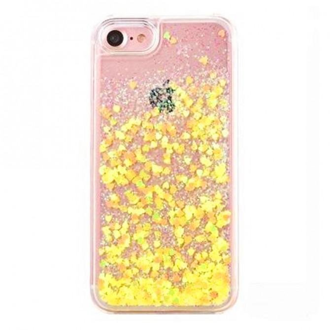 Чохол Liquid mobile Glitter Series 3 для iPhone 7/8 Жовтий-1