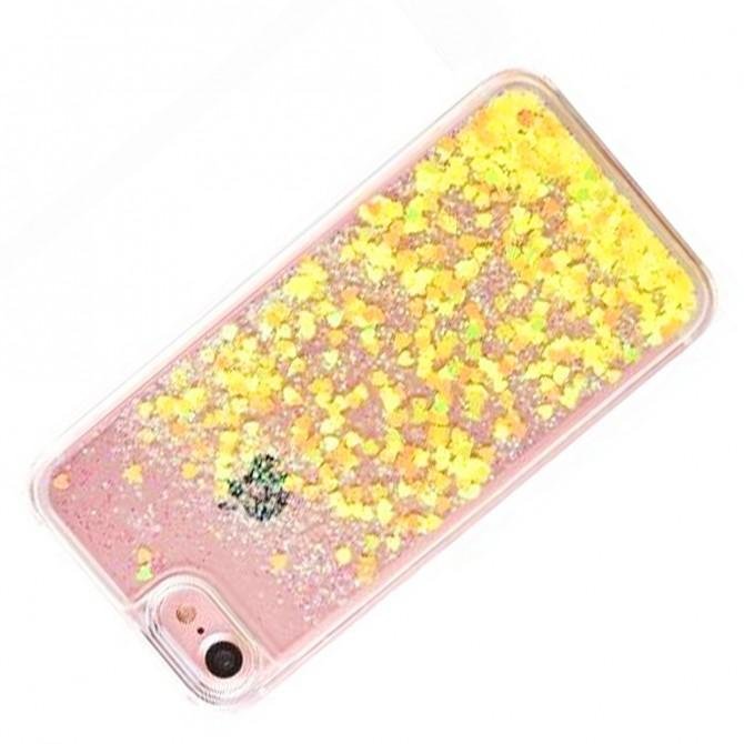 Чохол Liquid mobile Glitter Series 3 для iPhone 7/8 Жовтий-2