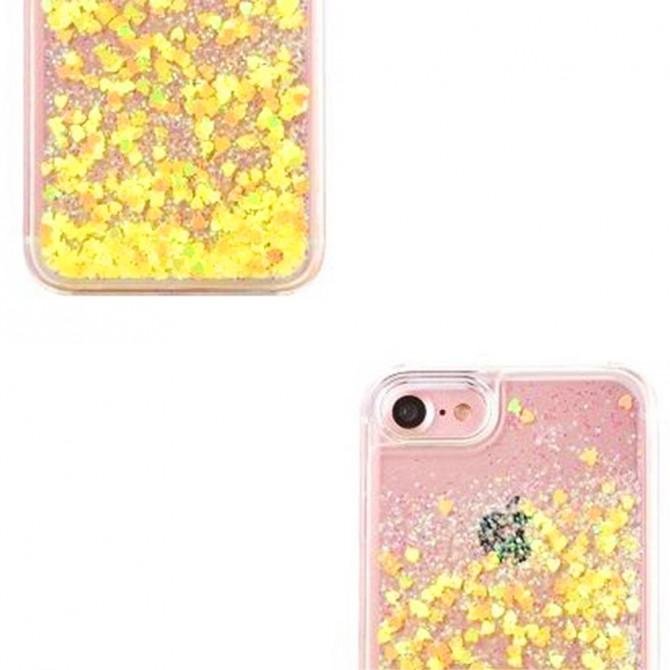 Чохол Liquid mobile Glitter Series 3 для iPhone 7/8 Жовтий-3