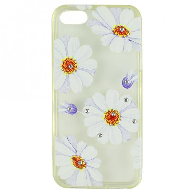 Чехол Lucent Diamond Case для iPhone 5 Daisy (Blue)-1