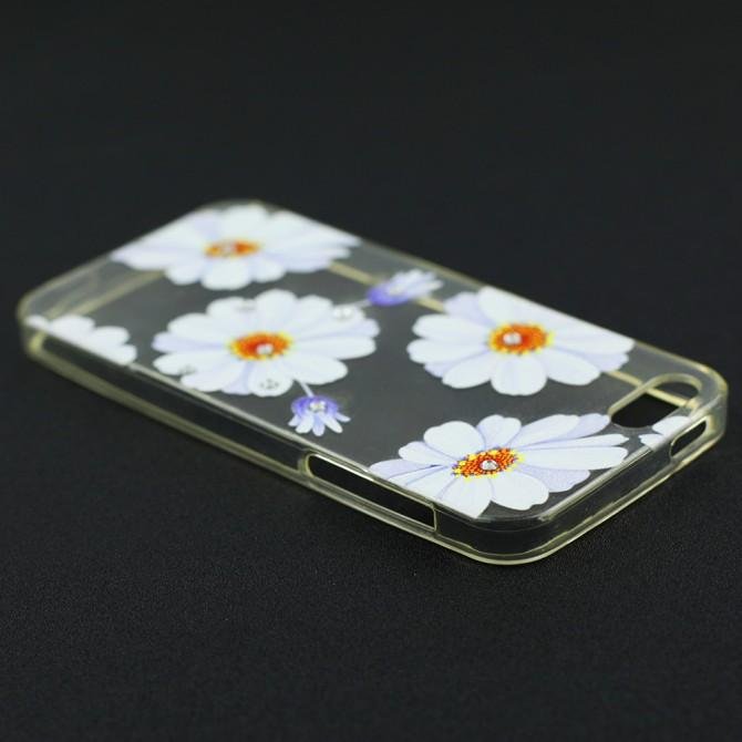 Чехол Lucent Diamond Case для iPhone 5 Daisy (Blue)-3