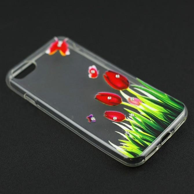 Чехол Lucent Diamond Case для iPhone 7 Tulips (Red)-2