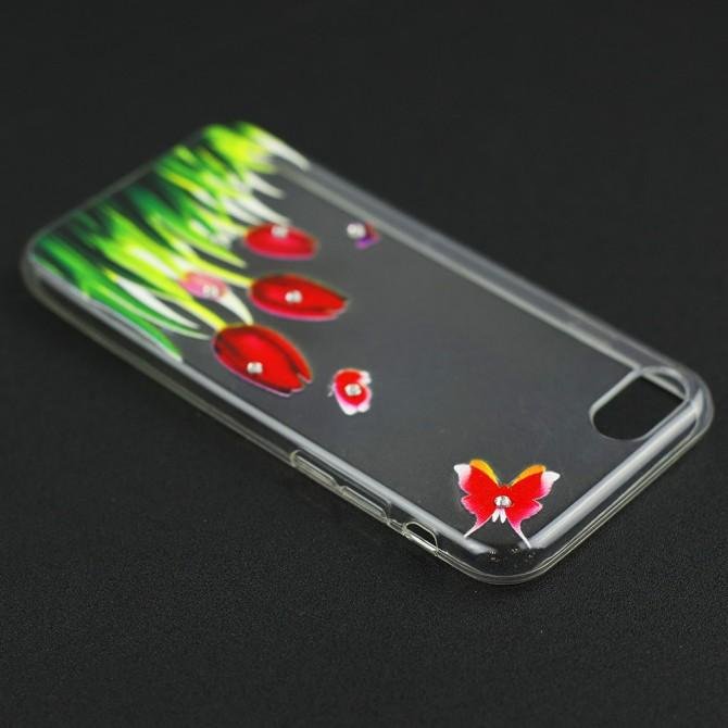 Чехол Lucent Diamond Case для iPhone 7 Tulips (Red)-3