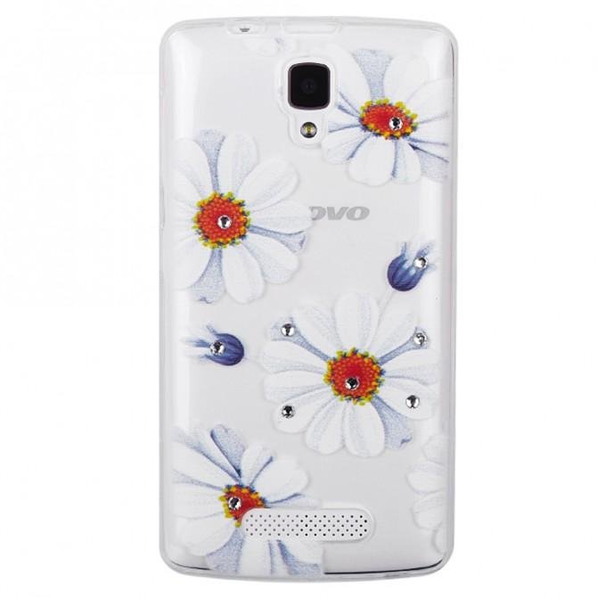 Чехол Lucent Diamond Case для Lenovo A1000 (Vibe A) Daisy (Blue)-1