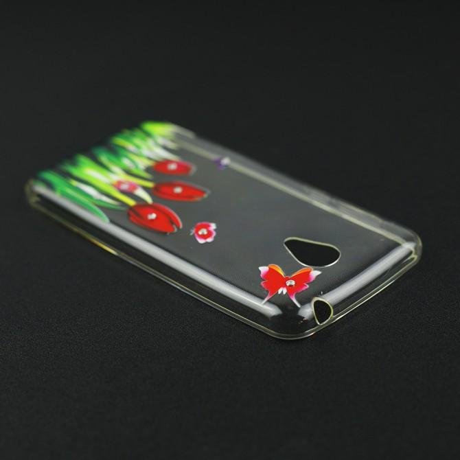 Чохол Lucent Diamond Case для Meizu M2 Note Tulips (Червоний)-4