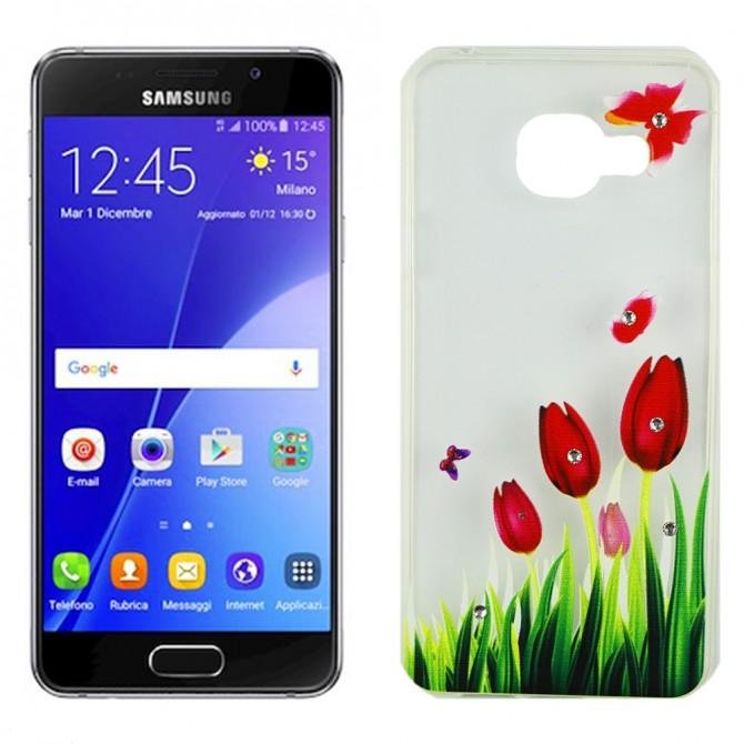 Чехол Lucent Diamond Case для Samsung A310 (A3-2016) Tulips (Red)