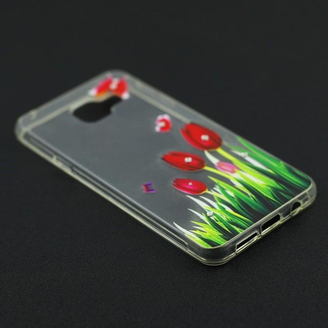 Чехол Lucent Diamond Case для Samsung A310 (A3-2016) Tulips (Red)-2