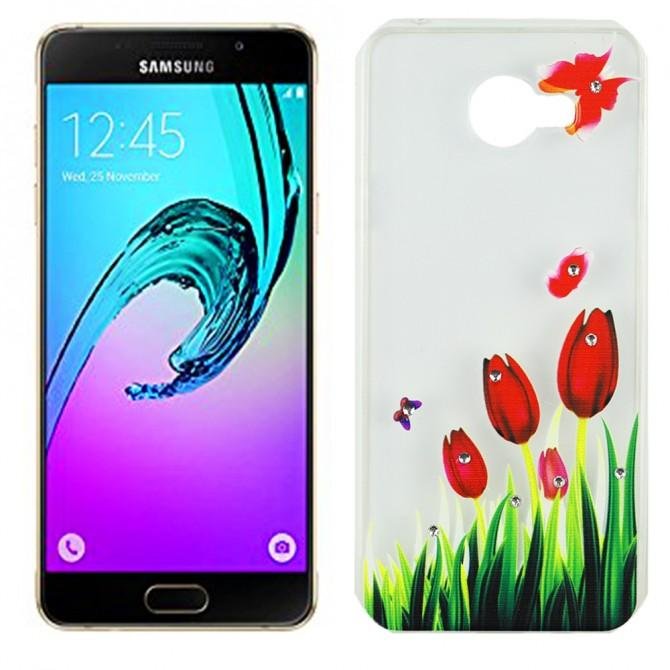 Чехол Lucent Diamond Case для Samsung A510 (A5-2016) Tulips (Red)
