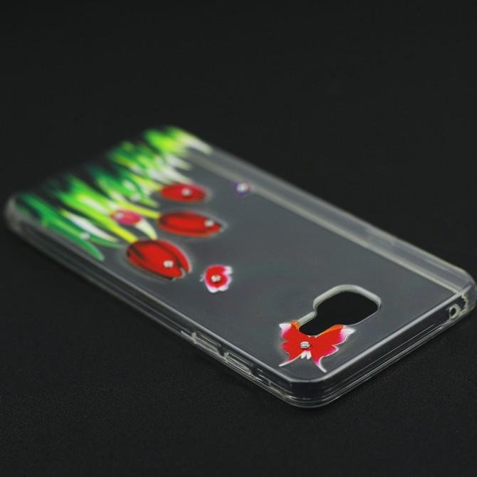 Чехол Lucent Diamond Case для Samsung A510 (A5-2016) Tulips (Red)-3