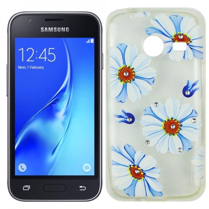 Чехол Lucent Diamond Case для Samsung J105 (J1 Mini) Daisy (Blue)