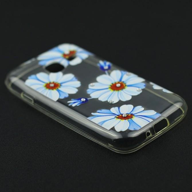 Чехол Lucent Diamond Case для Samsung J105 (J1 Mini) Daisy (Blue)-2