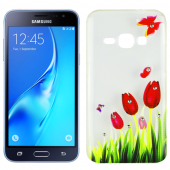 Чехол Lucent Diamond Case для Samsung J120 (J1-2016) Tulips (Red)