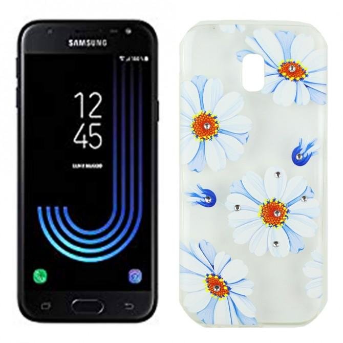 Чехол Lucent Diamond Case для Samsung J330 (J3-2017) Daisy (Blue)