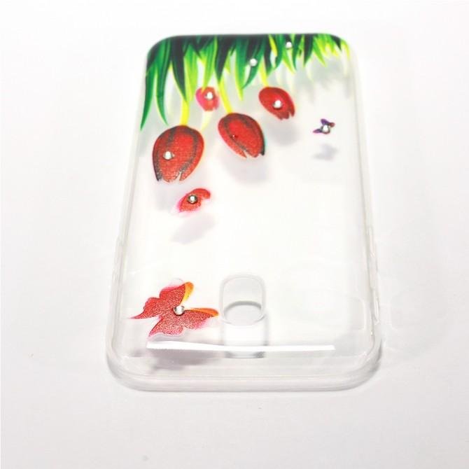 Чехол Lucent Diamond Case для Samsung J330 (J3-2017) Tulips (Red)-2