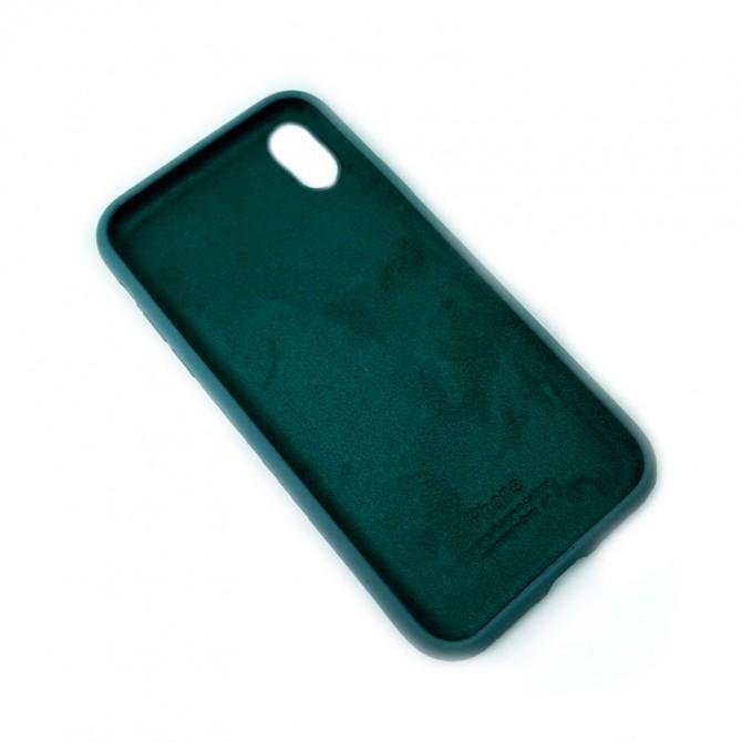Оригинальный силиконовый чехол для iPhone Xr Темная Шавлия FULL-1