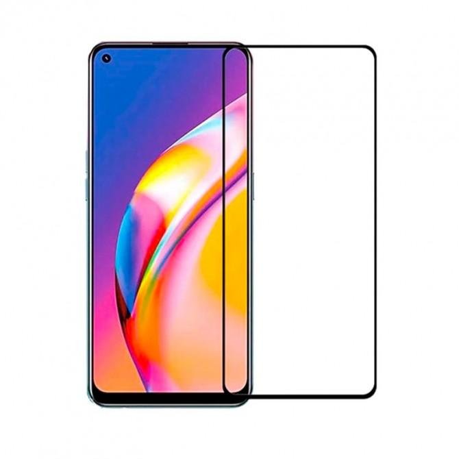 Защитное стекло для Oppo Reno 5 Lite Full Glue (0.25 мм, 2.5D, черное) ЛЮКС
