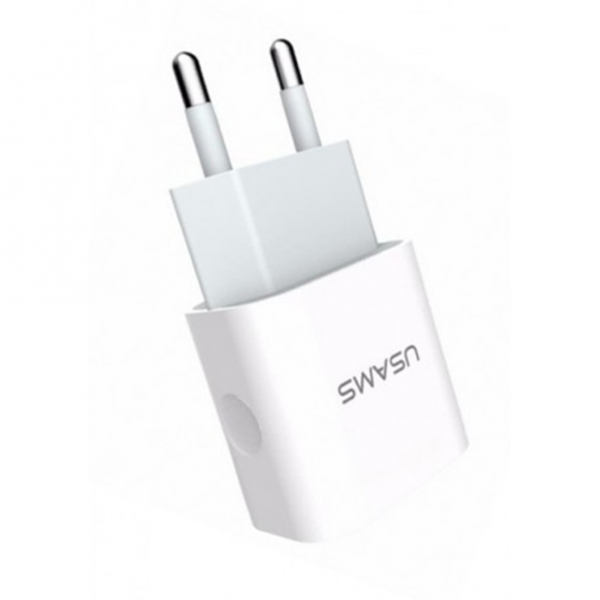 Мережевий зарядний пристрій Usams J-TU Type-C (2.4A Dual) Білий (TCCUJT01)