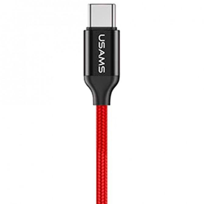 Кабель Usams SJ196 Type-C to Type-C data cable 1.2m Красный (SJ196TT02)-1