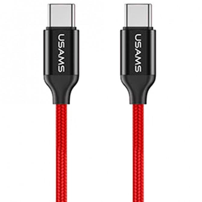 Кабель Usams SJ196 Type-C to Type-C data cable 1.2m Красный (SJ196TT02)-2