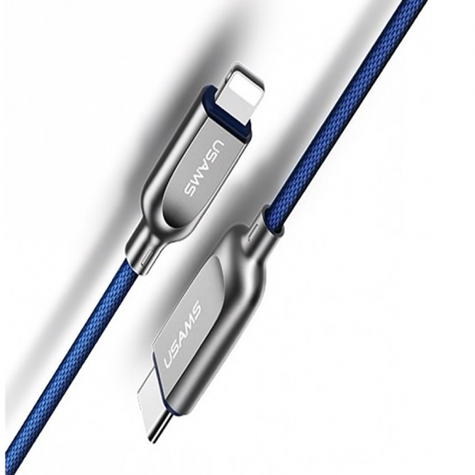 Кабель Usams SJ194 Type-C to Lightning data cable 1.2m Blue (SJ194TL02)