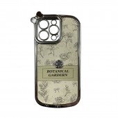 Чехол Botanical Garden series for iPhone 15 Pro White/grey Чехол Botanical Garden series for iPhone 15 Pro White/grey