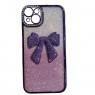 Накладка Glossy Bow для iPhone 15 Purple
