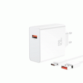 Сетевое зарядное устройство XO L128 120W/1 USB-C + Type-C cable White