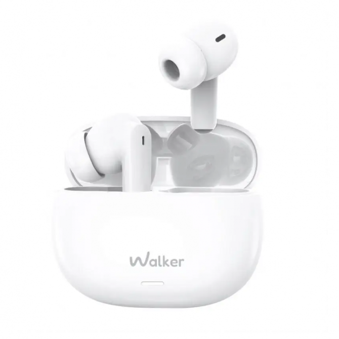 Наушники Bluetooth Headset Walker WTS-67 wireless charging ANC+ENC White-1