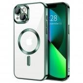Силіконовий чохол SHINING with MagSafe для iPhone 15 Зелений