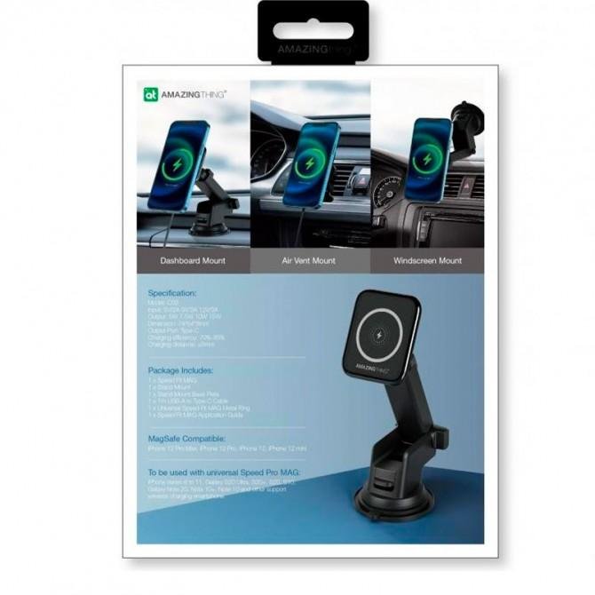 Автотримач AmazingThing Speed Max 15W Windshield Car Charger-2