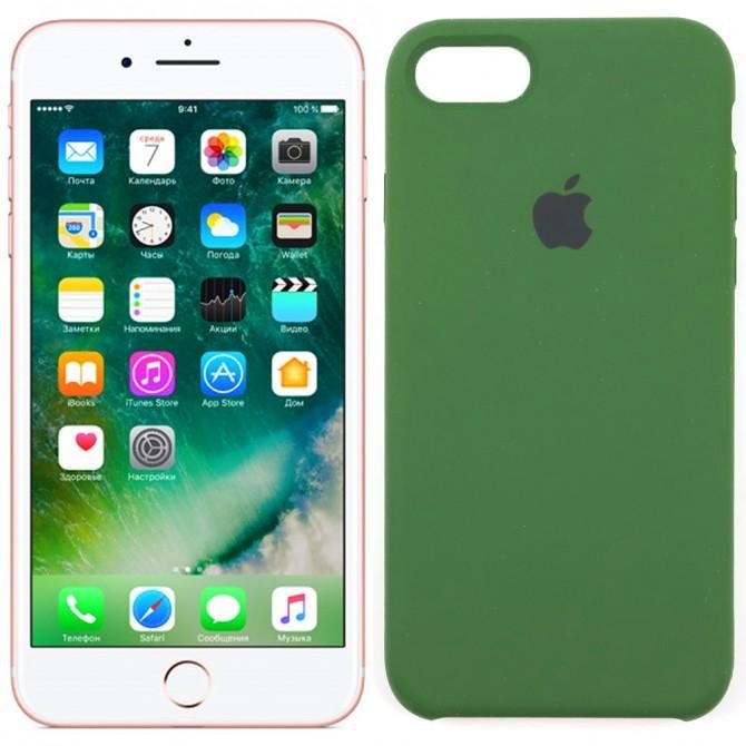 Чехол силиконовый для iPhone 7/8 Темно Зеленый