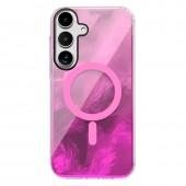 Чехол TPU Shiny Mountain (MagFit) для Samsung Galaxy S24 FE Pink