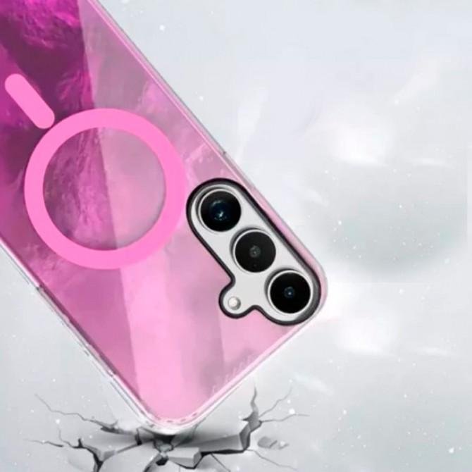 Чехол TPU Shiny Mountain (MagFit) для Samsung Galaxy S24 FE Pink-1