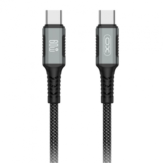 Кабель XO NB-Q250B 60W Type-C to Type-C Black-1
