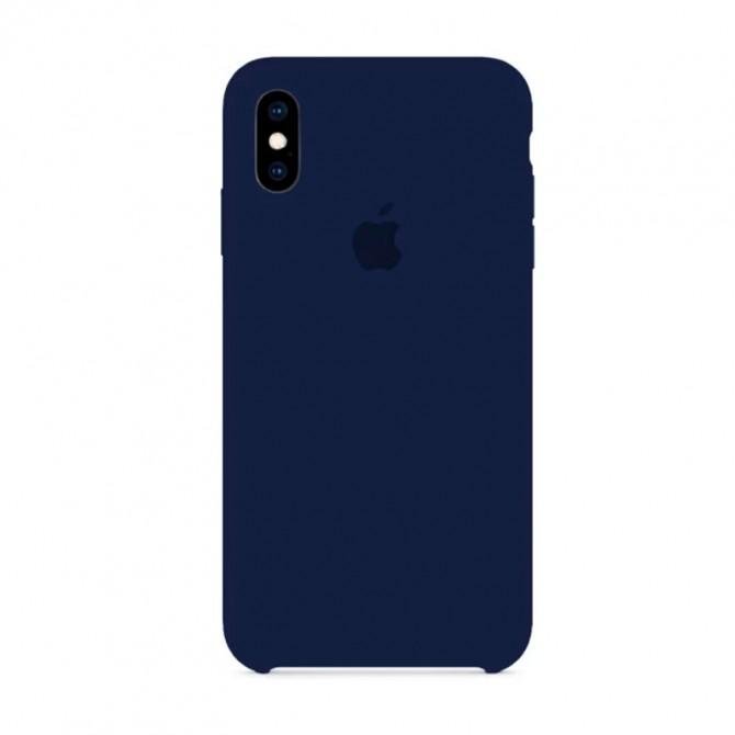 Оригинальный силиконовый чехол для iPhone X/Xs Сапфировый
